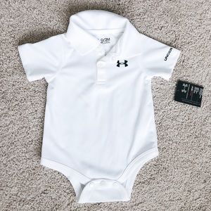 Under Armor polo baby bodysuit white 0-3 months